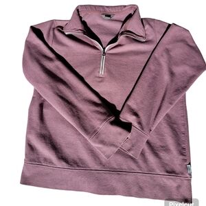 Eddie Bauer Purple Quarter-Zip Sweater